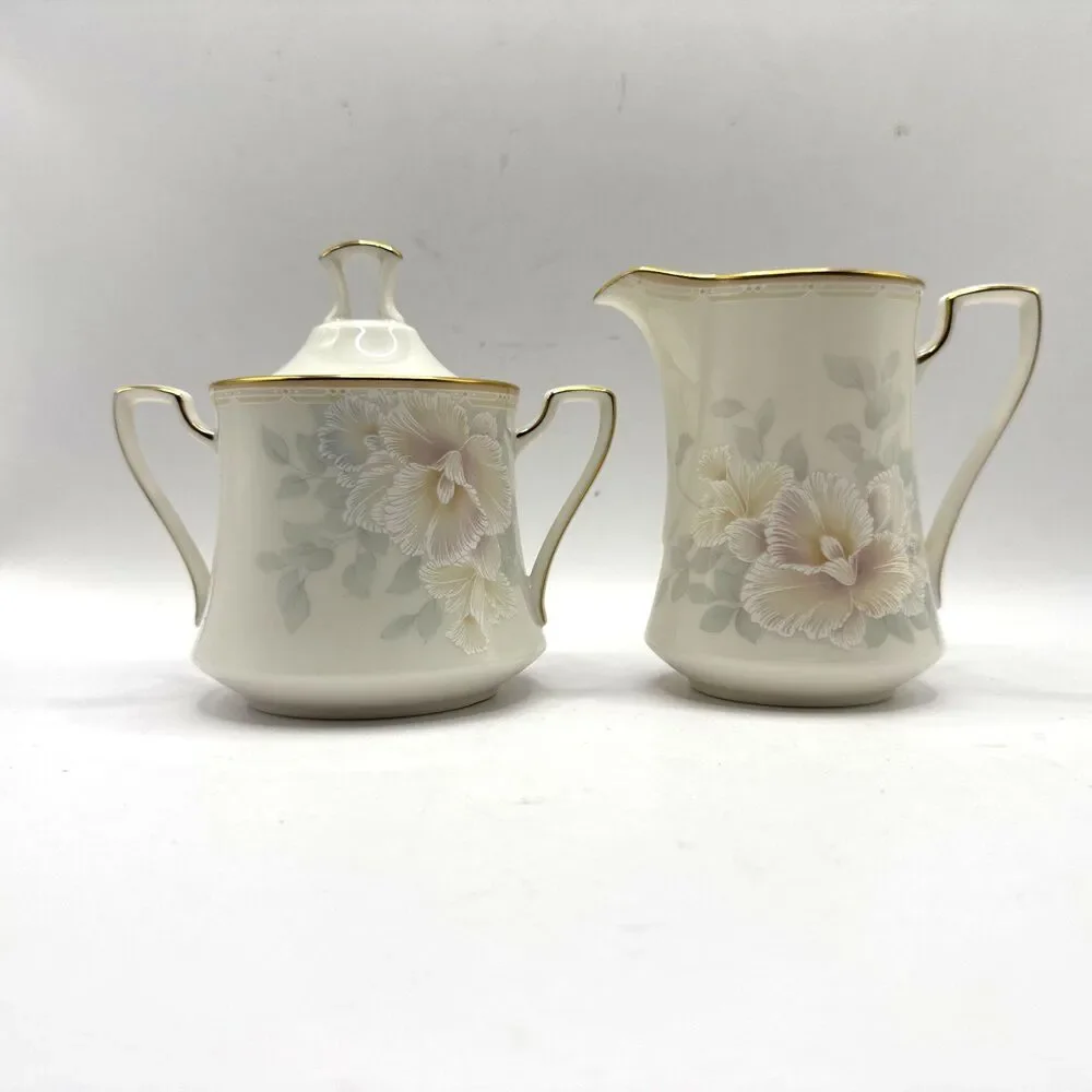Noritake SWEET SURPRISE Floral Creamer & Sugar Bowl 7702